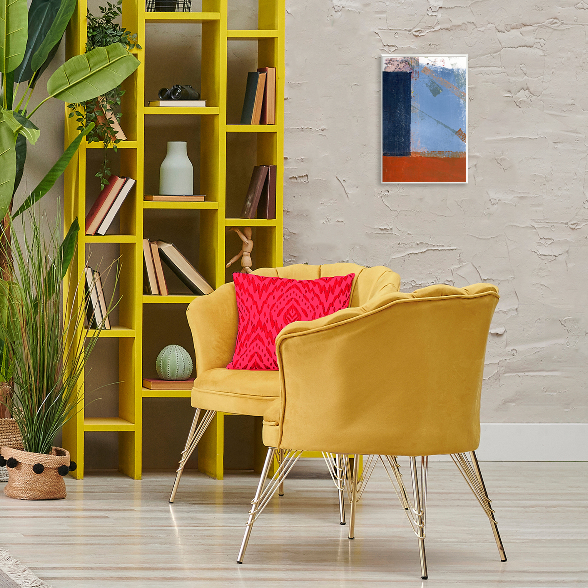 Stupell Industries Structured Shapes Abstract Abstract Painting Unframed Art Print Wall Art, 10 x 15