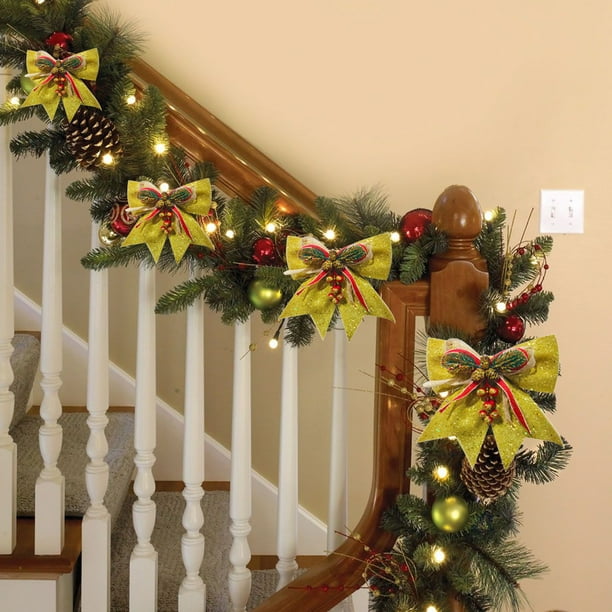 Adornos navideños, adornos navideños, regalos navideños, lazos navideños, decoración para árbol de Navidad, decoración para centro comercial, lazos, decoración colgante, regalo navideño, lazo de plást
