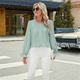 thumbnail image 5 of Blusa de Larga Abullonada para Mujer, Elegante, Informal, con Cuello Redondo, de , Holgada y Plisada. Judías S, 5 of 9