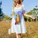 thumbnail image 5 of Vestido de manga corta con cuello en V para mujer, vestido largo para ocasiones formales, vestidos de verano para mujer 2025., 5 of 8