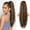 brown/gold, variant on SUCS Women Long Curly Ponytail High-temperature Silk Fluffy Corn Perm Mustache Ponytail Hair