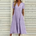 thumbnail image 2 of Bpxiofoy Long Dresses for Womenï¼Purple Dress for Womanï¼Floral Dress for Womenï¼Casual Dresses for Womenï¼Maxi Dress Purple 3Xl, 2 of 4
