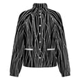 thumbnail image 5 of Jackets for Women Winter Coat Jackets Flannel Stand Collar Jacket(Hand Drawn Lines,Size:S-4XL), 5 of 7