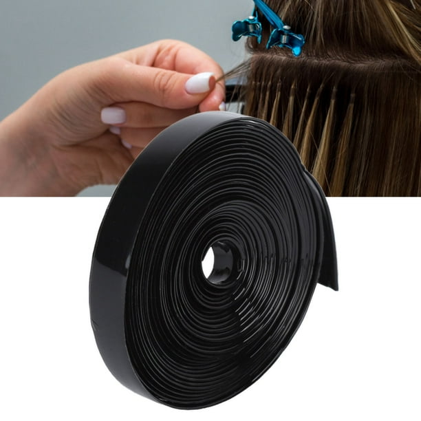 9 mm de ancho extensión de Cabello Keratin Glue Strip Adhesión Fuerte Capacidad de Cabello de Larga Duración Rollo Negro