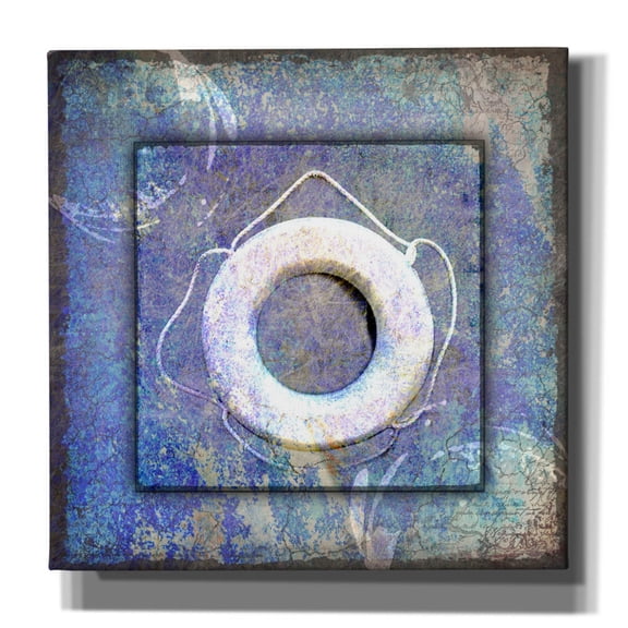 Epic Graffiti 'Beach House Life Saver' by Lightbox Journal, Canvas Wall Art, 12"x12"