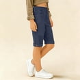 thumbnail image 3 of OGLCCG Girls Cotton Linen Shorts Summer Straight Leg Casual Capri Pants with Pockets Kids Hiking Vacation Beach Bermuda Shorts 5-16 Years, 3 of 8