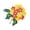 Red yellow, variant on Alloy Enamel Hydrangea Pin Floral Brooch For Women Portable Jewelry Accessory Gift