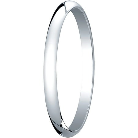 - Womens Platinum, 2.0mm Traditional Dome Oval Wedding Band