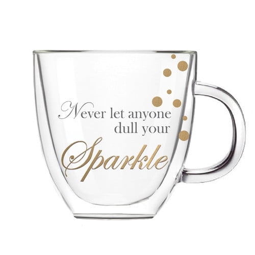 Evergreen Enterprises Inc Sparkle 12 Oz Dw Glass Coffee Cup Walmart Com Walmart Com
