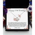 thumbnail image 5 of 57th Birthday Gift Necklace, 57th Birthday Jewelry, Turning 57, necklace For Wife, Sister, Mom, Woman, Birthday Gift Necklace For 57 Year Old-Luxury Box, 5 of 5