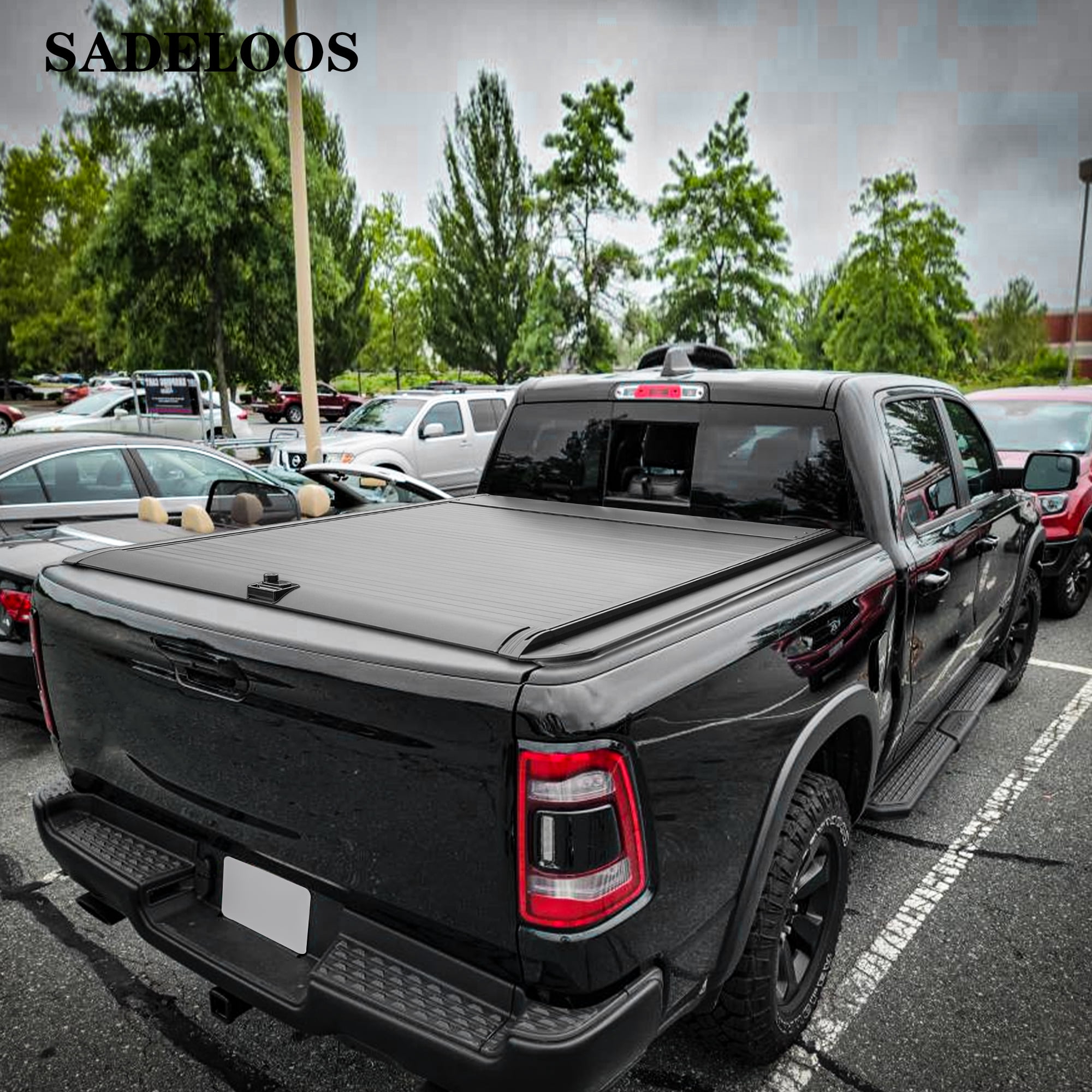 Retractable Truck Bed Tonneau Cover Compatible with 2009 2010 2011 2012 2013 2014 2015 2016 2017 2018 2019 2020 2021 2022 2023 2024 Ram 1500 (5‘6”/67”Bed) Aluminum Truck Bed Cover Password Lock