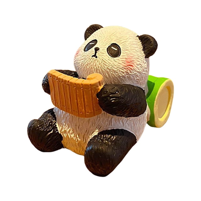 Adorno De Resina Para Escritorio Con Forma De Panda Adorable, Figurita Decorativa Para El Salón De Casa, Cumpleaños