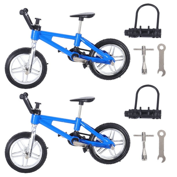 2 juegos de mini bicicletas de montaña de aleación, juguete para dedos para niños, regalo de cumpleaños