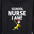 thumbnail image 3 of Dr. Seuss - School Nurse I Am Sam I Am - Women's Lightweight French Terry Long Sleeve Shirt, 3 of 6