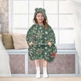 thumbnail image 7 of FORMRS Wearable Blanket Hoodie with Sleeves for Kids Cozy Flannel Sweatshirt, Christmas Candy Cane, 7 of 7