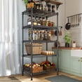 thumbnail image 2 of REIBII 5-Tier Wire Shelving Metal Storage Shelves, 1015 lb Capacity, 13.58 x 21.45 x 60 in, Black, 2 of 8