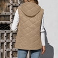 thumbnail image 4 of Cmfcve Plus Size Hooded Puffer Vest for Womens Full Zip Sleeveless Quilted Vest Winter Warm Outerwear Jackets with Zipper Pockets, 4 of 7