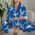 thumbnail image 6 of Uemuo Airplanes in the Sky Pattern Womens Pajama Sets,PJ Set for Women,Pajamas for Women Logo,Long Sleeve Pajama Set for Women,Soft Long Sleeve Top With Pants-Large, 6 of 9
