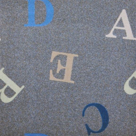 Joy Carpets Playful Patterns Love Letters 54" x 78" Indoor Area Rug in Color Seaside