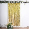 thumbnail image 4 of BalsaCircle Metallic Gold 3x6 feet Curly Foil Tassels Fringe Backdrop Curtains Party Events Decorations Supplies, 4 of 8