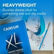 Canson XL Series Mixed Media Paper Pad, Wire Binding, (98lb/160g), 60 Sheet, 7 x 10