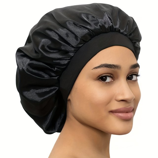 Women's Fashion Bonnet Solid Color Hair Hat Narrow Edge Elastic Silk Smooth Satin Face Daily Home Casual Sleep Hat One Size black|https://ae01.alicdn.com/kf/Se0c15dda46414a2bbe42541e4f276f9eS.jpeg