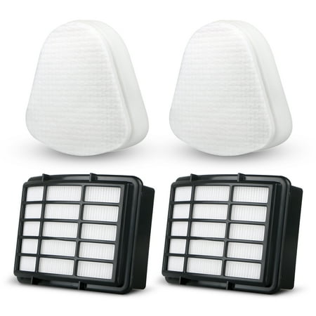 Filter For Shark Navigator Vacuum TSV 2 Packs Filter Kits For Shark Navigator Lift-Away (NV352 NV355 NV356E NV350 NV351 ) ,Replacement Vacuum Cleaner Filter Set 2 Foam Flet Filter Kit +2 HEPA Filters, Part#XFF350 XHF350 ()