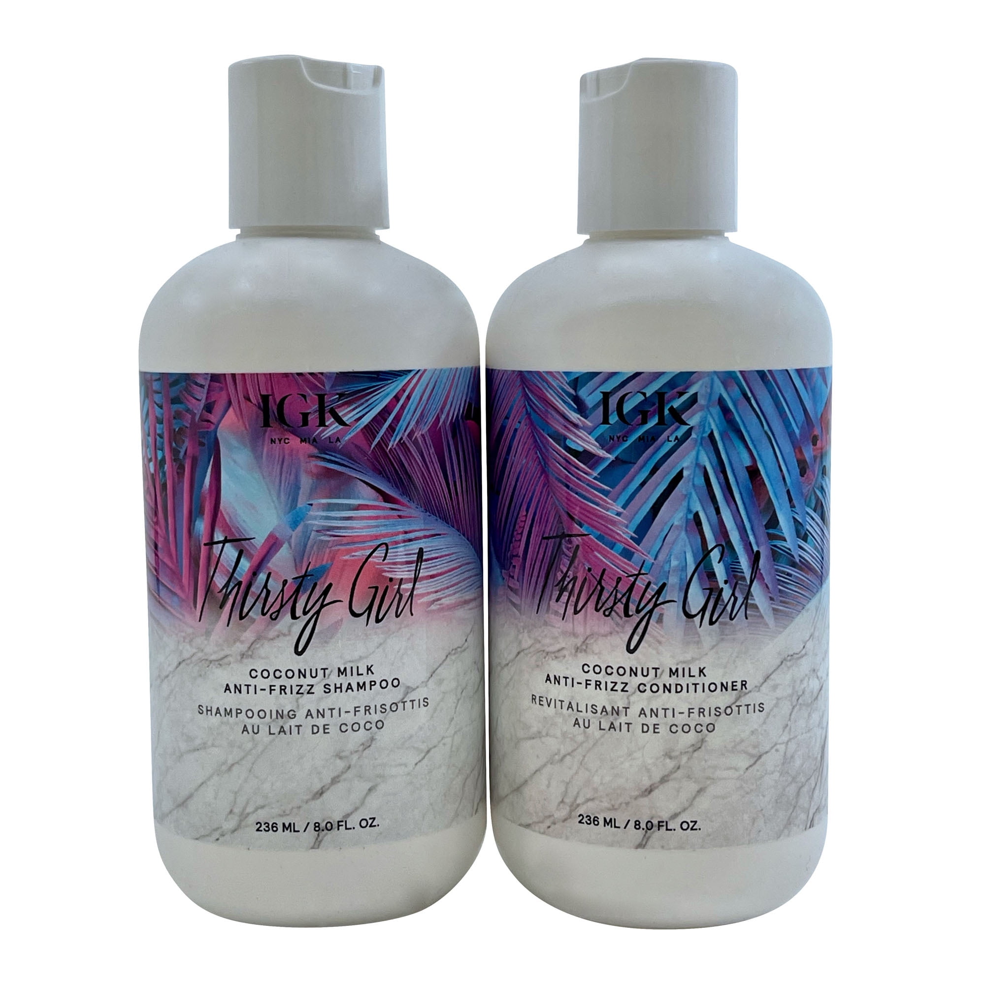 IGK Thirsty Girl Coconut Milk Anti Frizz Shampoo & Conditioner Set 8 oz