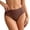 Coffee, variant on Womens Seamless High Waist Control Briefs No Show Panties Solid Color Underwear, Size S