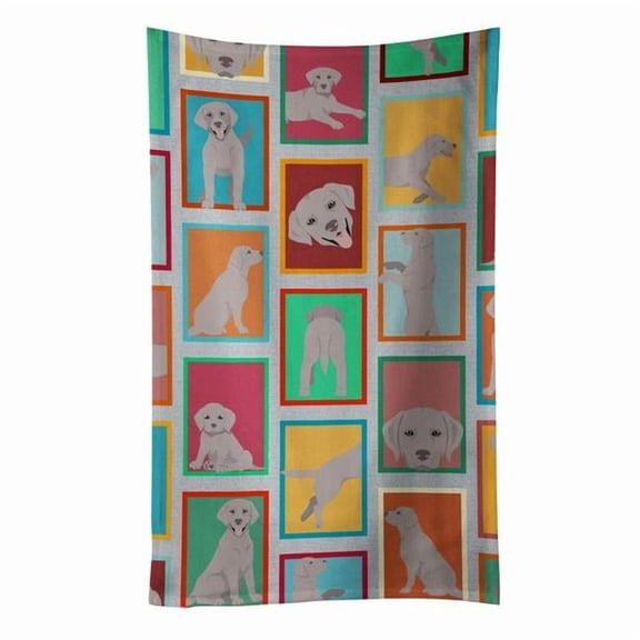 25 x 15 in. Unisex Lots of Grey Labrador Retriever Kitchen Towel