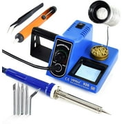 ToAuto Soldering Iron Station Fasttobuy 60W Rework Station/Anti-Static Soldering Station Soldering Iron Set 200-500℃ Temperature Adjustable Repair Tool Kit with Soldering Tips