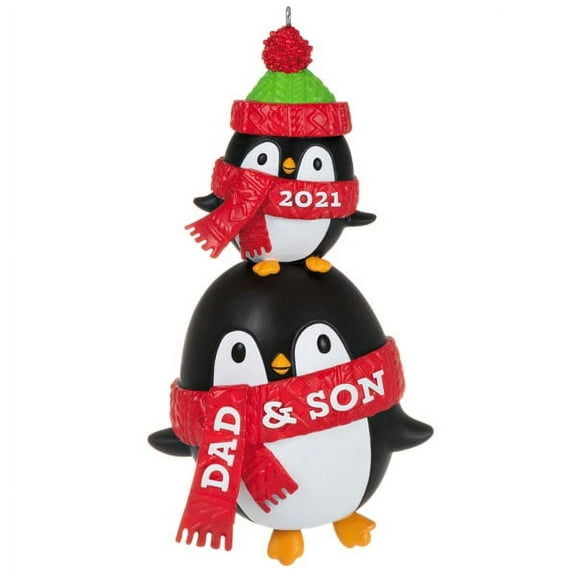 Hallmark Keepsake Christmas Ornament Dad & Son Penguins 2021