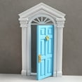 thumbnail image 3 of Dollhouse Door Bright Color Beautifully Realistic Colorful Exquisite Decorative Lightweight Miniature Wooden Door Furniture Model Scene Prop, 3 of 8