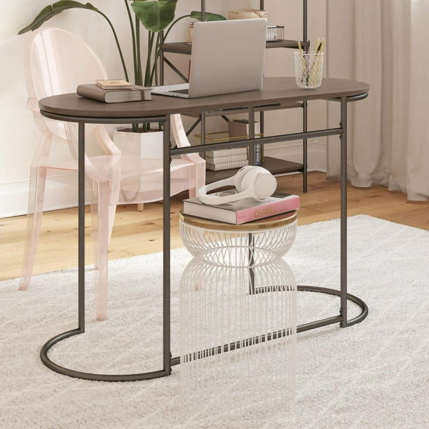 CosmoLiving by Cosmopolitan Vivinne Writing Desk, Gray Oak - Walmart