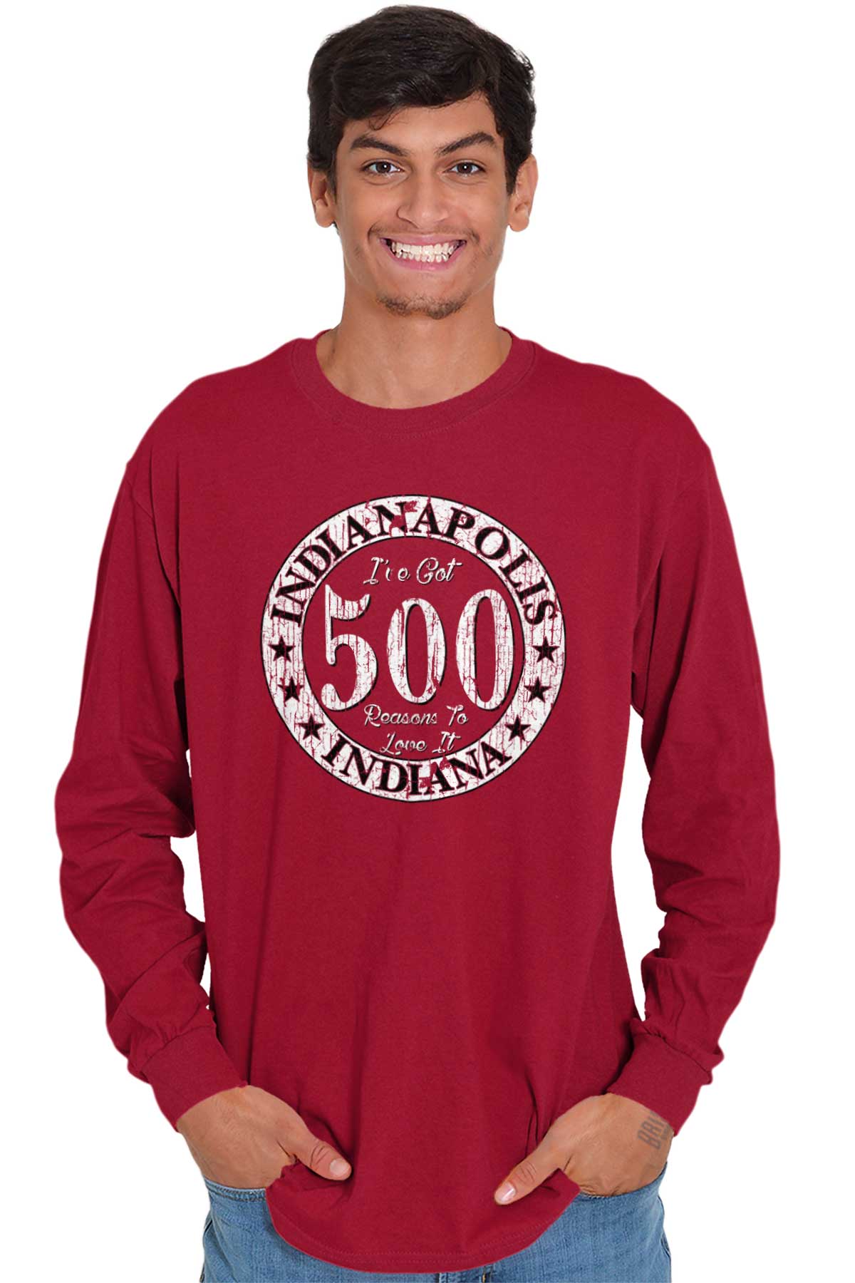 INDIANA Long Sleeve Tees Shirts TShirts 500 Reasons To Love Indiana IN