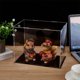 thumbnail image 4 of Vitrina de plástico para minifiguras de 26 x 16 x 20 cm (10,2 x 6,3 x 8 pulgadas), transparente, a prueba de polvo, con base negra., 4 of 8