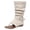 White, variant on Womens Roman Beach Flat Flip Flops Slouchy Mid Calf Dress Boots Vintage Casual Suede Buckles Wedge Low Heel Thong Western Cowboy Cowgirl Sandals Pink Size 8