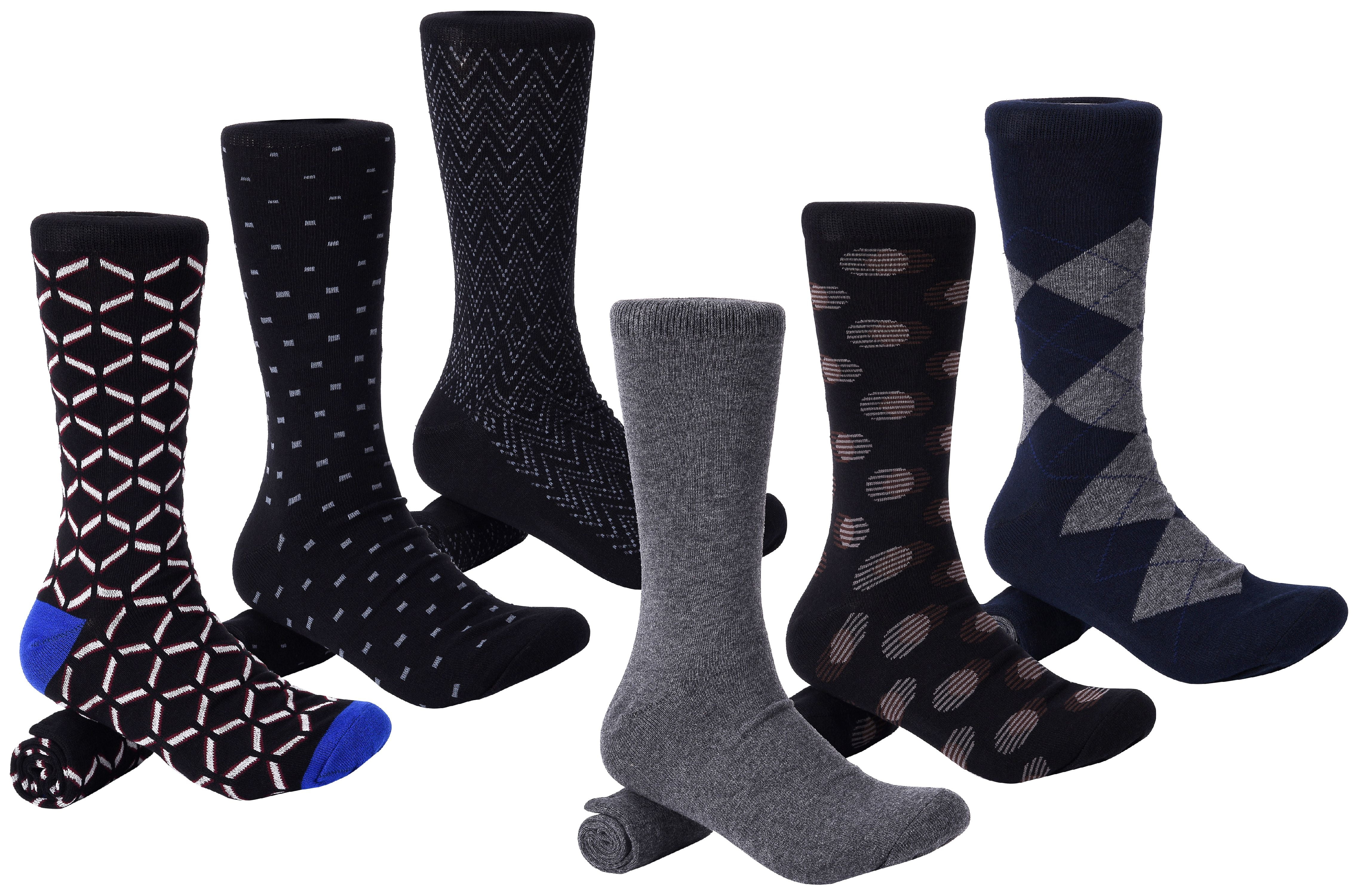 Mio Marino Mio Marino Mens Dress Socks Argyle Cotton Crew Socks for men Business casual