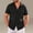 Black, variant on Mens Big & Tall Cuban Guayabera Shirt Casual Button Down Shirts Short Sleeve Summer Beach Shirts Size S-5XL Navy