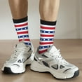 thumbnail image 6 of KLL American Patriotic Stars And Stripes Print Cool Socks Men's Women's Crew Socks Funny Crazy Novelty Stockings, 6 of 6