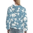 thumbnail image 7 of Sikiie Lilies Flowers Women's Casual Hoodies Long Sleeve Lightweight Pullover Tops Loose Sweatshirt-XX-Large, 7 of 7