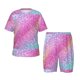 thumbnail image 1 of Balery Fun Rainbow Conjunto de Pijama Infantil de Manga Corta con Estampado – Ropa de Dormir de Algodón Suave-X-Large, 1 of 6