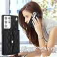 thumbnail image 4 of Case for Samsung Galaxy S21 Ultra, Crossbody Wristlet Case Wallet with RFID Blocking Card Slots KickStand Flip Folio PU Leather Magnetic Protective Cover Women for Samsung Galaxy S21 Ultra, Black, 4 of 9