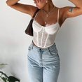 thumbnail image 6 of Oversized Tshirts for Women Fashion Top Women Baggy Top Women 3xl Alien Top Shirts for Women Muscle Womens Ladies Vest Wrapped Chest Lace Solid Color Sling Corset Top, 6 of 8