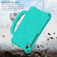 thumbnail image 4 of Allytechgroup Samsung Galaxy Tab A8 10.5" (2022) Cas SM-X200 SM-X205, Cute Football Design Shockproof Bumper Handle Stand Kids Friendly Lightweight Case Cover for Galaxy Tab A8 10.5", Mint, 4 of 6