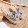 thumbnail image 2 of jiaxiM Brown Flip Flops Women Thong Sandals for Women Wide Cushioned Cute Slippers Non- Woven Sole Womens Summer Shoes for Summer Beach Walking, 2 of 6