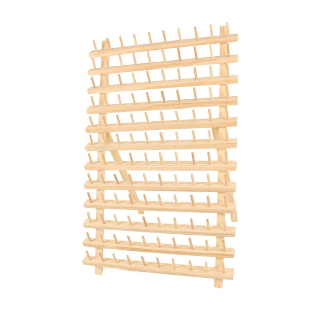 yuksok Wooden Thread Rack Sewing Portable Stable Quilting Accessories Braiding Rack 120 Spool