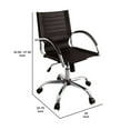 thumbnail image 5 of Benjara Leatherette Adjustable Office Chair with Metal Base, Black, 5 of 5