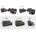 thumbnail image 4 of PonLiving 74'' Faux Leather Pillow Top Arm Reclining Loveseat,Black, 4 of 4