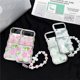thumbnail image 5 of Wave Shell Case for Samsung Galaxy Z Flip 5 with Wrist Strap, Electroplated TPU Case Galaxy Z Flip 5, Shockproof Case Z Flip 5, 5 of 5